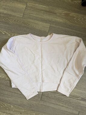Cropped Light pink Crewneck Sweatshirt